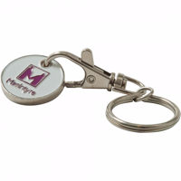 Trolley Coin Keyring (Stamped Iron Soft Enamel Infill)