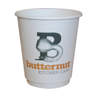 Double Wall Printed Paper Cups 8oz With Or Without Lids