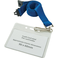 Credit Card Sized Lanyard Wallet - 90mm x 60mm