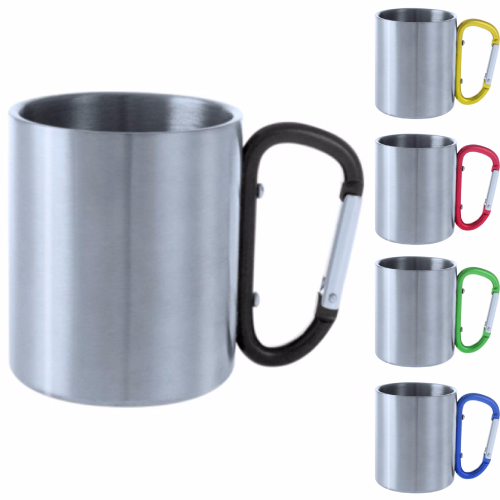 Bastic Metal Mug With Carabiner Handle